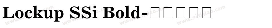 Lockup SSi Bold字体转换